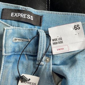 EXPRESS HIGH WAISTED WIDE LEG LIGHT STRETCH JEAN